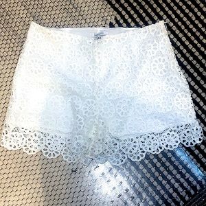Floral Eyelet Woven Short